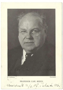 Original Autogramm Professor Carl Beines ( Dirigent ) ( 1869 - 1950 ) Signiert + - Bild 1 von 2