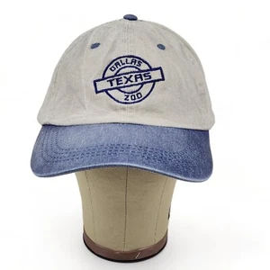 Dallas Texas Zoo Hat Adjustable Cap Embroidered Dad Hat Blue Khaki Strapback - Picture 1 of 8