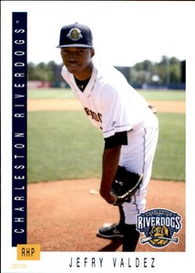 2019 Charleston RiverDogs Grandstand #34 Jefry Valdez Dominican Republic DR Card