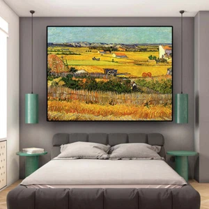 Harvest by Van Gogh Landscape Oil Painting Reproductions on Canvas Prints - Picture 1 of 6