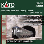 Kato-N  NYC 20th Century Limited 4 Car Add On Set  #106-7130   FREE Shipping