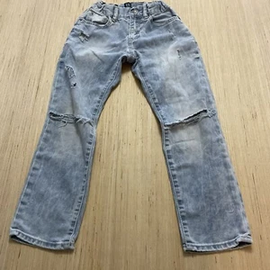 Gap Kids boys 8 Regular Light wash jeans Very Distressed Adjustable Waist - Picture 1 of 4
