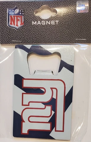 NFL - NEW YORK GIANTS OFFICIAL TEAM BOTTLE OPENER AND MAGNET Cover