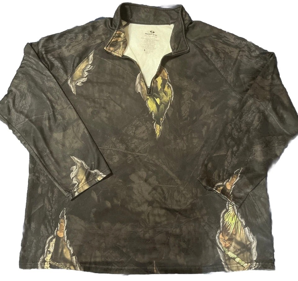MOSSY OAK camo pullover, mens size 2XL Long Sleeves, 1/4 Zip EUC!!! - Image 1 of 4
