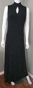 Coldwater Creek Women's Maxi Dress Size 10 Keyhole Front And Back Polka Dot... - Picture 1 of 15