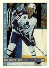 1992-93  O-Pee-Chee Maple Leafs Hockey Card #335 Mike Krushelnyski