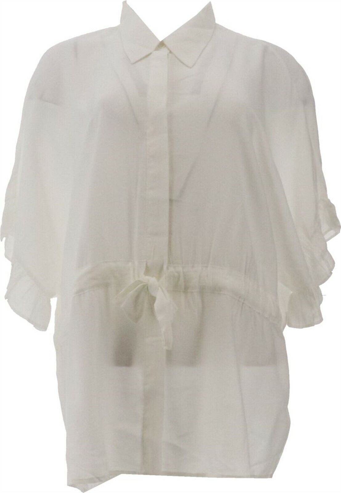 Style & Co. Women's CK Button Front Shirttail White XL NEW 732995 