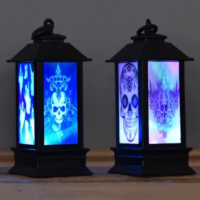 Halloween Skeleton Light Lamp Led Lantern Party Home Props Decor Indoor Outdoor
