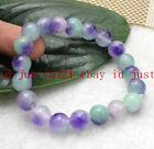 Natural 8/10/12mm Multicolor Kunzite Round Gemstone Beads Bracelet 7.5'' AAA
