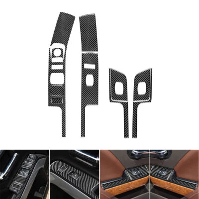 Отделка внутренней крышки управления окном из углеродного волокна для Silverado/GMC Sierra 1500 - Изображение 1 из 4