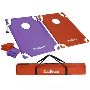 Juego CornHole Toss con 8 bolsas de frijoles Cornhole plegables portátiles 3 x 2 pies - Imagen 1 de 10