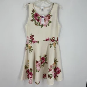 Agnes & Dora Damen U-Ausschnitt ärmellos Blumen Mini Fit and Flare Kleid XL - Bild 1 von 3