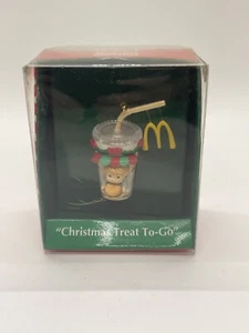McDonalds Enesco Mini Ornament hängend Weihnachtsleckerei To go 1994 Vintage - Bild 1 von 4