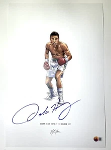 Oscar De La Hoya Signed Boxing 11x17 Lithograph Photo (BAS BN00513) - Picture 1 of 2