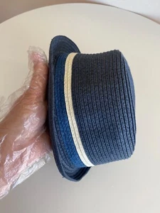 NEW Childrens place Fedora Hat Dark Blue Paper Straw Size 4-6 New with Tag - Picture 1 of 6