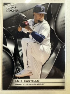 2025 Topps Chrome Black Luis Castillo #72 Black Base Seattle Mariners - Picture 1 of 3