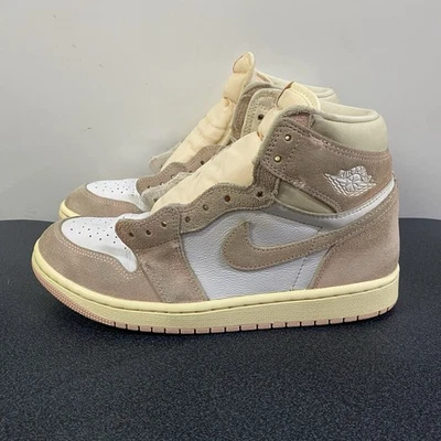 Air Jordan 1 Retro Zapatos Altos Mujer Talla 9 Rosa Lavado Tenis FD2596-600 Foto 1 de 4