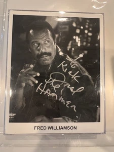 Fred The Hammer Williamson signed Autogramm 8x10 Foto GERAHMT - Bild 1 von 3