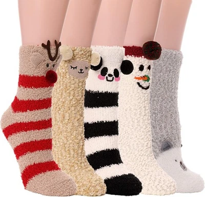 ProEtrade Fuzzy Socks for Women Teen Girls Fluffy Christmas Medium, Animal  - Image 1 of 4
