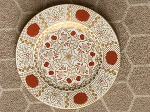 Abbeydale Imperial Gold White Panels Orange Chrysanthemum Large Dinner Plate 12" - Picture 1 of 10