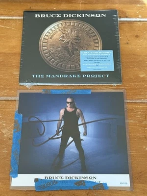 Bruce Dickinson The Mandrake Project sealed CD & SIGNED Art Card Iron Maiden — 第 1/4 张图片