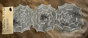 Secret Celebrity Halloween Spider Web Net Embroidery Table Runner 35"  Brand New - Picture 1 of 3