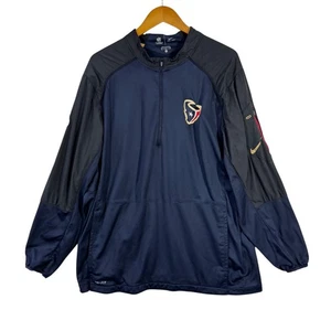 Nike Houston Texans Mens Pullover XL Blue 1/4 Zip Long Sleeve Dri Fit Sweater - Picture 1 of 11