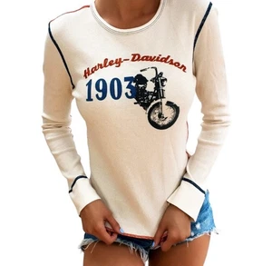 Camicia termica manica lunga tricolore Harley 1903 vintage 2006 taglia 3W. - Foto 1 di 8