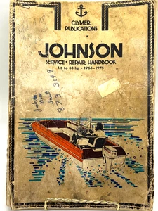 Vintage Clymer Publications Johnson Boat Motor Service Repair Handbook 1965-1975 - Picture 1 of 10