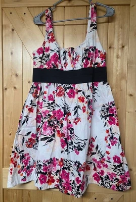 B. Elegante ~ Vestido Cintura Imperio con Tirantes Blanco Rojo Rosa Negro Sin Mangas Talla 16 Foto 1 de 2