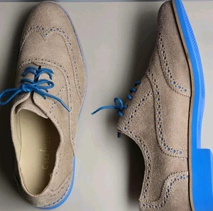 Scarpa donna Cole Haan Alisa Oxford marrone acero zucchero/blu casual taglia 7,5 B nuova - Foto 1 di 9