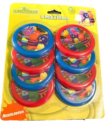 2008 The Backyardigans Nickelodeon TV Show- 8 Mini Frisbee Discs Viacom Nick Jr. - Image 1 of 4