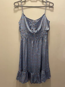 BNWOT La Redoute Gorgeous Short Blue Floral Sundress Size 34 (uk Size 6) - Picture 1 of 3