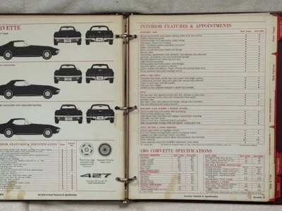 1968 Chevrolet revendedor opções e especificações manual-Corvette, Camaro, Corvair etc. - Imagem 1 de 4