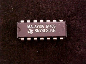 SN74LS04N - Texas Instruments Hex Inverter gate 74LS04 (DIP-14) - Bild 1 von 4