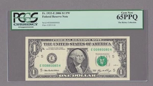 COLLECTORS ITEM #04 - FANCY BINARY SERIAL 00880080 - PCGS GRADE 65 - evTT768g - Picture 1 of 2