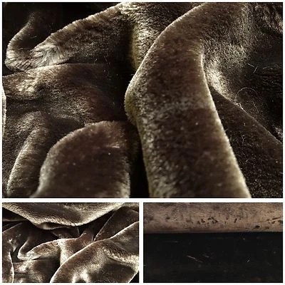 Kurzhaar Kunstfell Stoff Kuscheliges Webpelz Nerz Pelz Dark Braun New Boa Brown - Bild 1 von 4