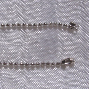 CHAINE bille boule 1,5mm EMBOUTS CONNECTEURS argenté gris-métal sans nickel - Picture 1 of 10