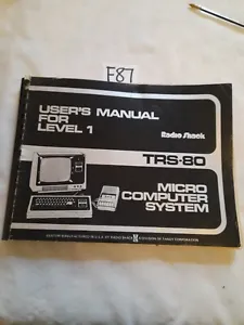 Users Manual Level 1 TRS-80 Micro Computer System Radio shack first edition 1977 - Picture 1 of 4