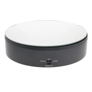 USB Battery Powered Two Speed Rotating Display Stand Turntable Mirror Top - Picture 1 of 9