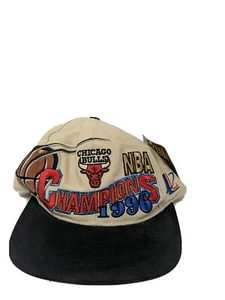 Chicago Bulls 1996 Championship Official Locker Room Vintage Adjustable Hat NWT - Imagen 1 de 9
