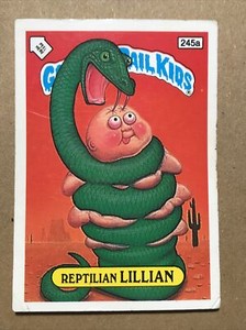 GARBAGE PAIL KIDS - REPTILIAN LILLIAN - 245a - 1986 6th Series