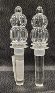 MIKASA Monterey Austria Crystal Finial Decanter Wine Bottle Stopper pair #4243 - Picture 1 of 17