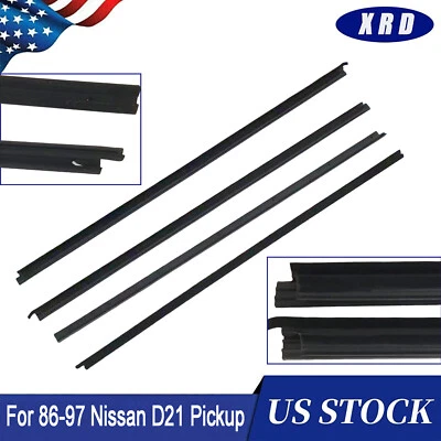 NEW Window Glass Seals Door Belt Weatherstrip For 1986-1997 Nissan D21 Pickup - Image 1 of 4