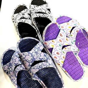 Animal Rescue Site GreaterGood Criss-Cross Sandals All EVA Black, Blue, Purple - Picture 1 of 6