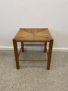* HOCKER BAST SISAL RATTAN 60ER 70ER VINTAGE SCANDI DESIGN MID CENTURY - Bild 1 von 13