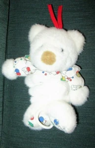 VTG Carters Prestige Toy Co White Bear Musical Baby Pull Toy Plush Twinkle Star - Picture 1 of 6