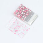 100Pcs Plastic Packing Bags Flower Self-Adhesive Bags For Biscuits Candy Bag Ni