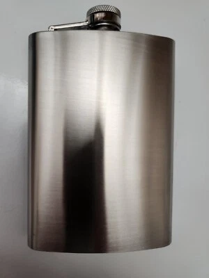 Maxam acero inoxidable 8 oz. Frasco de bolsillo con tapa de tornillo nuevo Foto 1 de 3