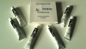 ((6)) Academy Watercolor .25Oz - Chinese White, PartNo A043, by Grumbacher NEW!! - Picture 1 of 2